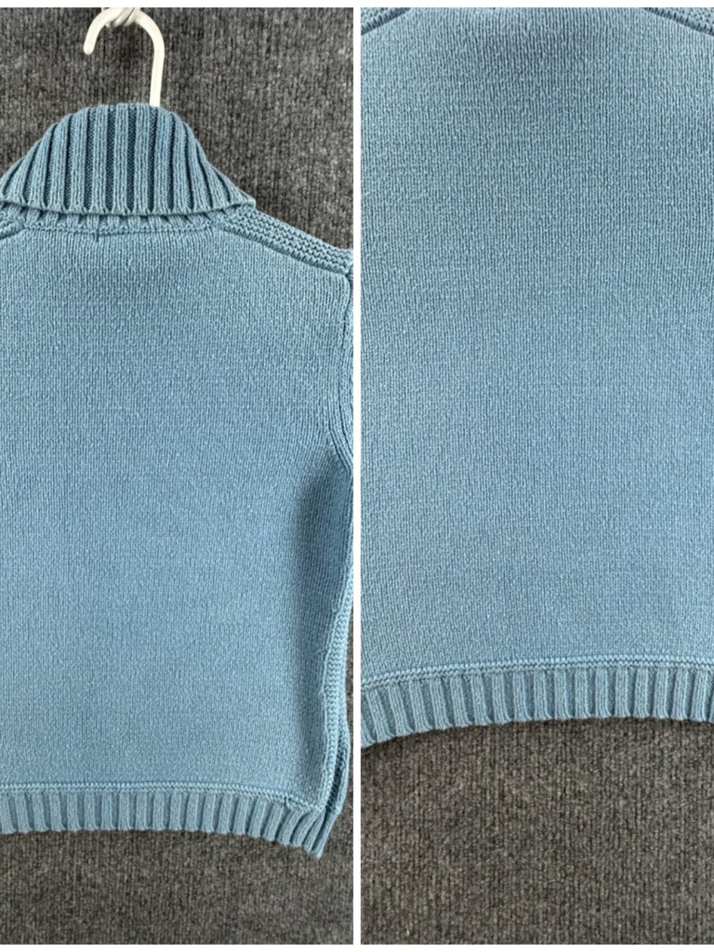 Polo Jeans Ralph Lauren Wool Cotton Blend Turtleneck Blue Women Knit Sweater - Picture 15 of 16